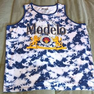 Men's Modelo S Blue & White Tank Top